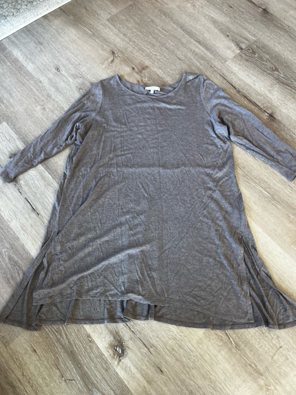 Women's Gray Swing Tunic Top